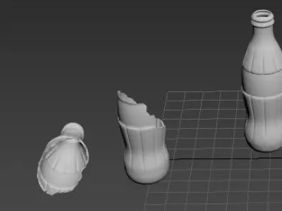 coca cola bottle Low-poly 3D model