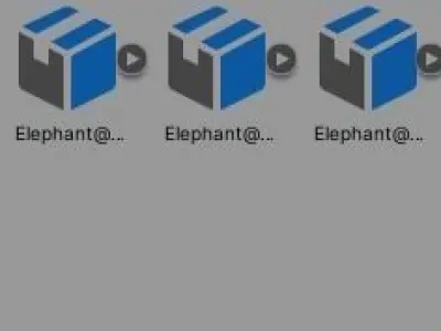 elephant with tusks Low-poly 3D model