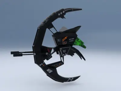 Low Poly Sharpshooter Drone Low-poly 3D model