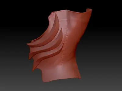 High-poly model Corset leather 3D model