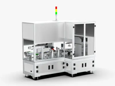 Fully Automatic Battery Pad Printing Inkjet Testing Machine 3D model