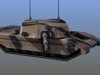 Challenger2 Tank Low-poly 3D model
