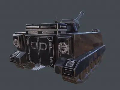 Vulcam Air Defense Low-poly 3D model