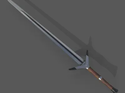 Two-handed sword 3D model purchase