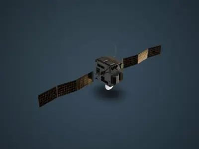 Surveillance Satellite Low-poly 3D model