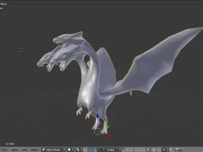 Dragon Base Mesh Free low-poly 3D model