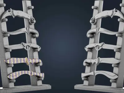 40 Knife Base Mesh Vol 05Game Ready Low-poly 3D model