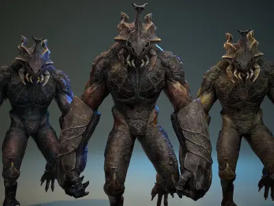 Armored Beetle 03 Low-poly 3D model