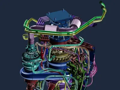 SpaceX Raptor 1 engine 3D print model