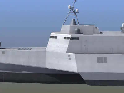 LCS-6 USS Jackson LOD1 Low-poly 3D model