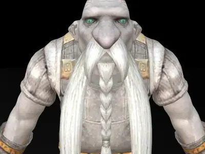 fantasy halfling dwarves warrior Low-poly 3D model