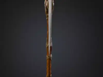 Enchanted Battle Axe Free low-poly 3D model