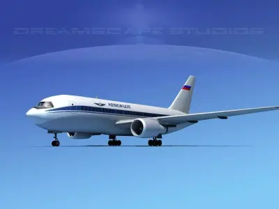 Boeing 767-200ER Aeroflot 3D model