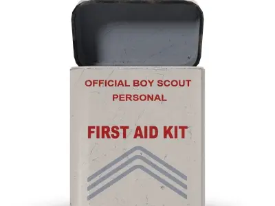 First aids kit 5 Low-poly 3D model