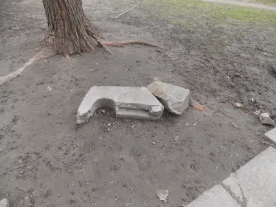 3DF Zephyr - Part of concrete 3 3D model Low-poly 3D model