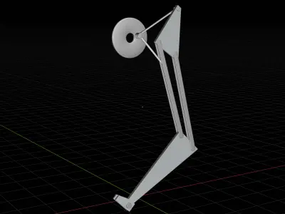 Humanoid leg mechanism rigged 3D model