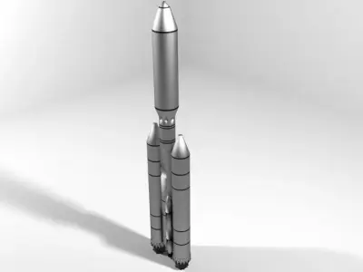 Rocket Missile - Titan III 3D model
