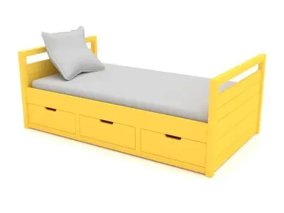 Kids Bed - Cama infantil individual Free 3D model