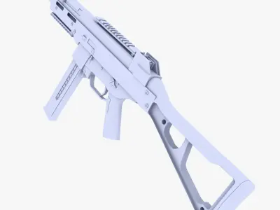 UMP 45 Submachine Gun Low-poly 3D model