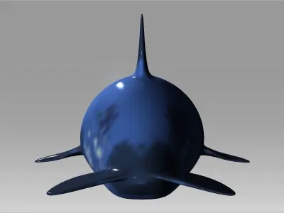 Cartoon Dolphin toy Low-poly 3D model