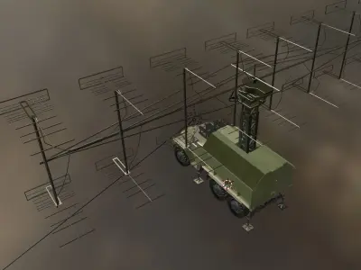  P-18 Spoon Rest D Radar Low-poly 3D model