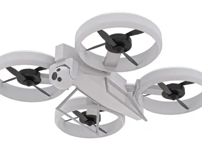 Sci Fi Quadrocopter Drone 3D model