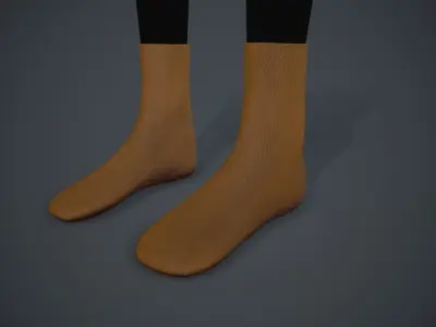 Brown Socks Style 4 Low-poly 3D model