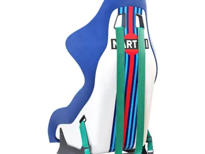 sparco pro 2000-martini racing-racing seat 3D model