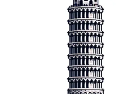Tower of Pisa - 3D Model Pisa Tower Italy Low-poly 3D model