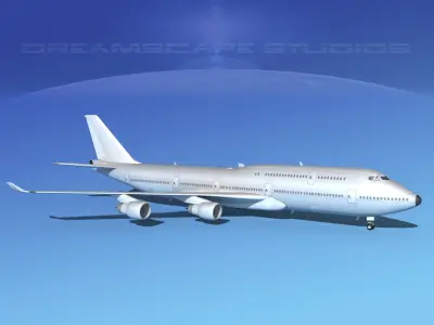 Boeing 747-8I Bare Metal 3D model