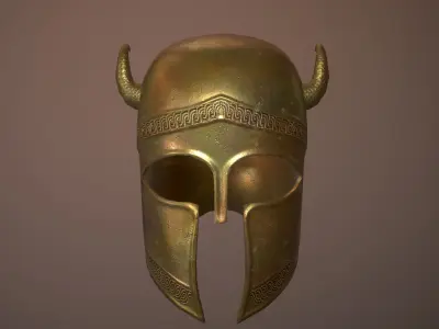 Ancient Helmet Low-poly 3D model