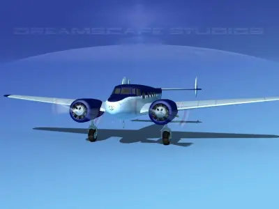 Lockheed L10 Electra Private 5 3D model