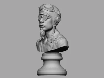 Pilot Bust 3D print model