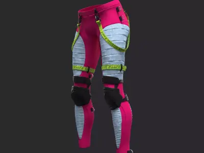 Women pants cyberpunk Clo3d Marvelous Designer 3D model