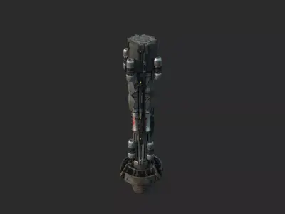 Future Sci-Fi Space Rocket 3D model