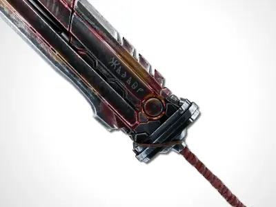 Heavy Full Metal Sword - Remake Low-poly 3D model