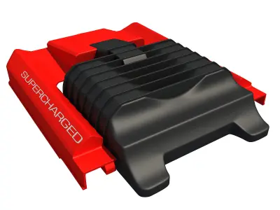 Red Engine Cover 3D 3D model