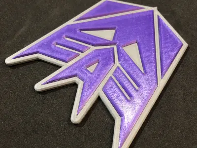 Transformers Decepticon Emblem Coaster 3D print model