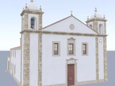 Portuguese Church Low Poly Low-poly 3D model