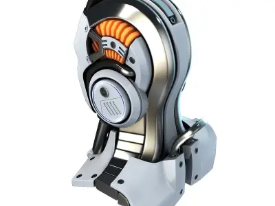 Head cyborg 3d model 3D model