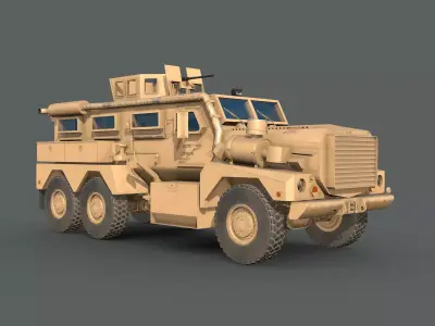 Cougar 6x6 MRAP 3D model