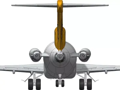 26803 Model kit Boeing 727-200 Down 3D print model