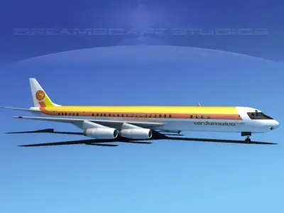 Douglas DC-8-63 Air Jamaica 3D model