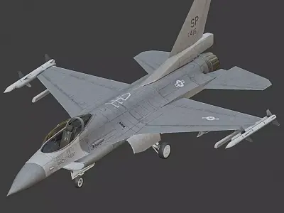 F16 Falcon Low-poly 3D model