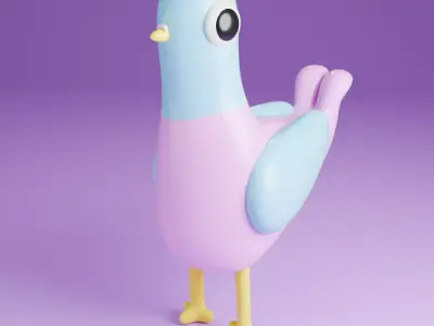 3d Pigeon  Low-poly 3D model