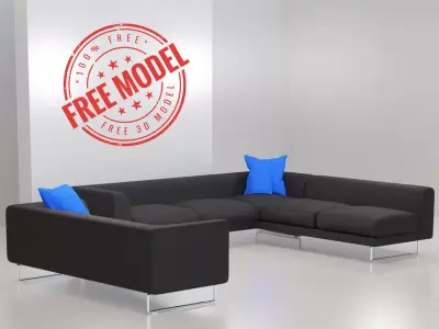 Elan Detailed Sofa -Free Model Free 3D model