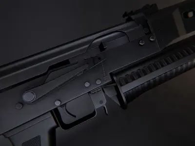 AAA PP-19 BIZON Game Ready PBR Low-poly 3D model