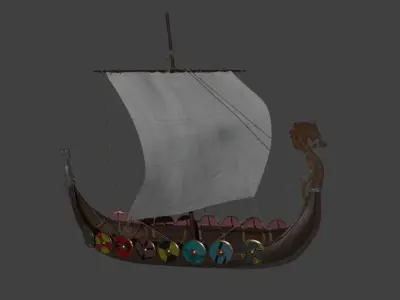 Viking Boat 3D model