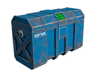Sci-fi Container Low-poly 3D model