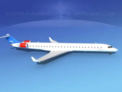 Bombardier CRJ1000 SAS 3D model